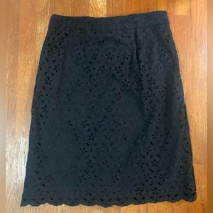 Black eyelet skirt